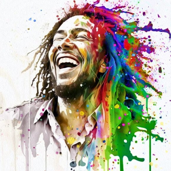16x20 Happy Bob Marley Fantasy Art Watercolor Oil Painting Poster Art‎ Poster - Picture 3 of 6